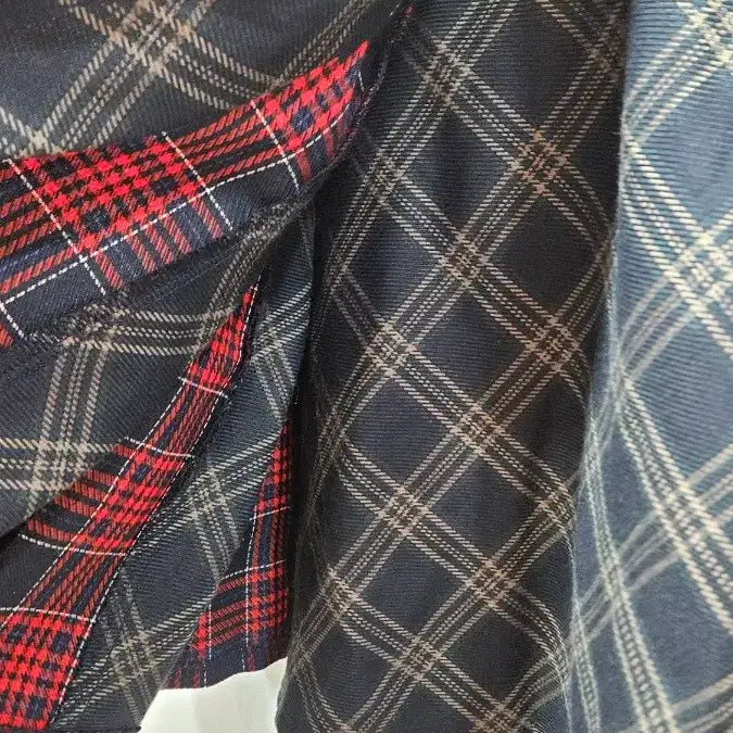[BUNJANG] Next Checked Big Size Wrap Mini Skirt / next 체크 큰주름 빅사이즈 랩미니스커트 ss4
