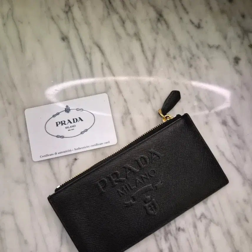 [BUNJANG] Prada Saffiano Card Holder Black / 프라다 사피아노 카드지갑 블랙