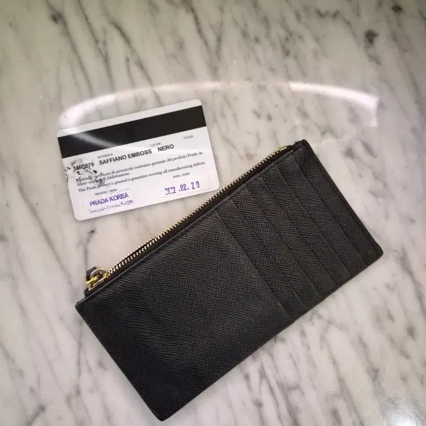 [BUNJANG] Prada Saffiano Card Holder Black / 프라다 사피아노 카드지갑 블랙