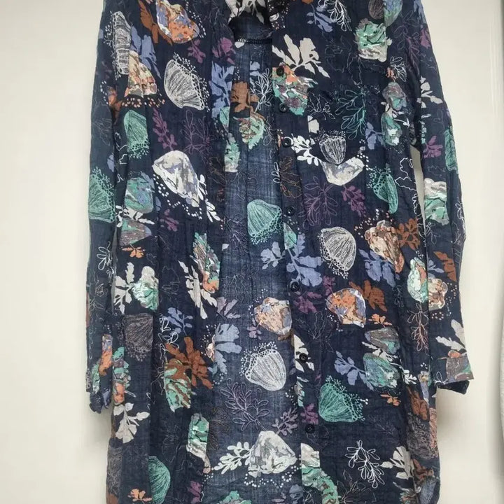 [BUNJANG] Pattern Long Shirt XXL / 패턴 롱 셔츠 남방 XXL