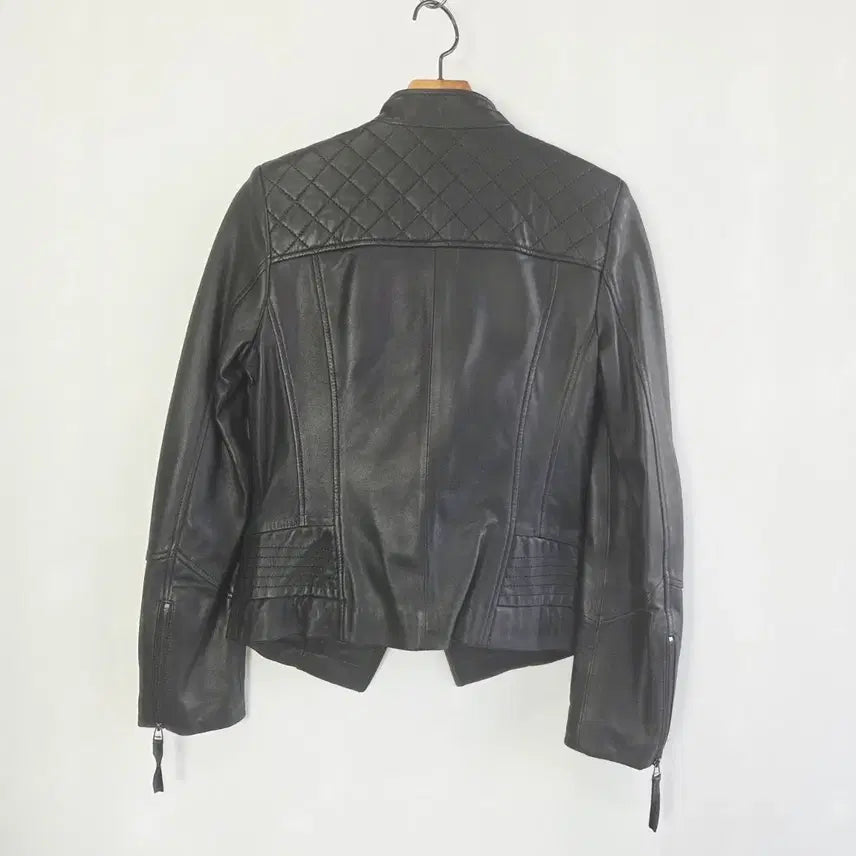 [BUNJANG] ON&amp;ON Black Leather Rider Jacket / 온앤온 블랙 가죽 라이더 자켓