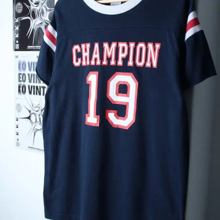 [BUNJANG] Champion Uniform Mesh T-Shirt Navy / (L-2XL) 챔피온 반팔 티셔츠 유니폼 매쉬 네이비 올드스쿨-18674