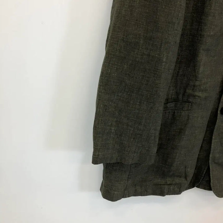 [BUNJANG] Intermezzo Ormezzano Linen 100% Jacket Khaki / 인터메조 이태리 오르메짜노 마 100% 자켓 103-91-175