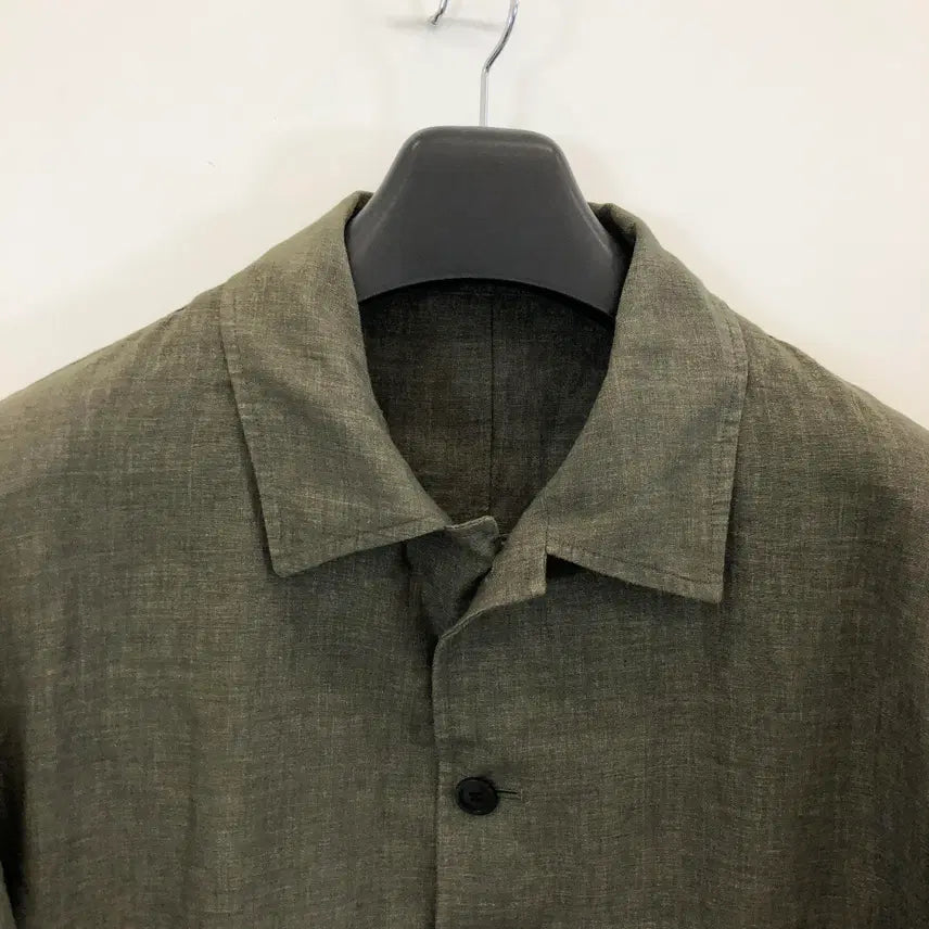 [BUNJANG] Intermezzo Ormezzano Linen 100% Jacket Khaki / 인터메조 이태리 오르메짜노 마 100% 자켓 103-91-175
