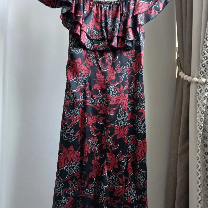 [BUNJANG] Luxury Silk Blend Floral Pattern Dress / 실크 원피스