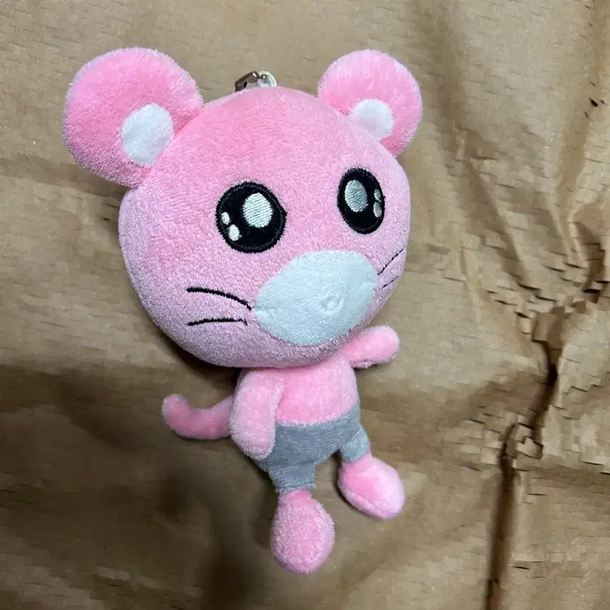[BUNJANG] Pink Mouse Doll Keychain / 핑크 쥐돌이 인형 키링