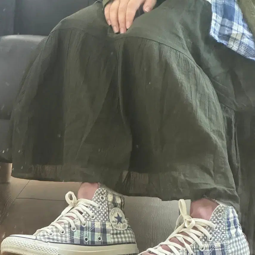 [BUNJANG] Vintage Converse Patchwork Sneakers / 빈티지 컨버스 패치워크 스니커즈 운동화 신발 모리 모리걸 히피 아오이유우