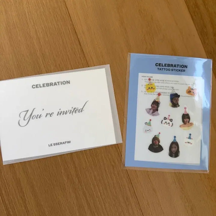 [BUNJANG] LE SSERAFIM Celebration Broadcast Postcard Sticker Set / 르세라핌 셀레브레이션 공방 엽서 스티커 세트