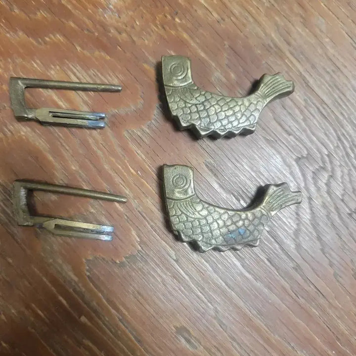 [BUNJANG] Vintage Fish Lock Set (2 pcs) / 빈티지 물고기 자물쇠 2개