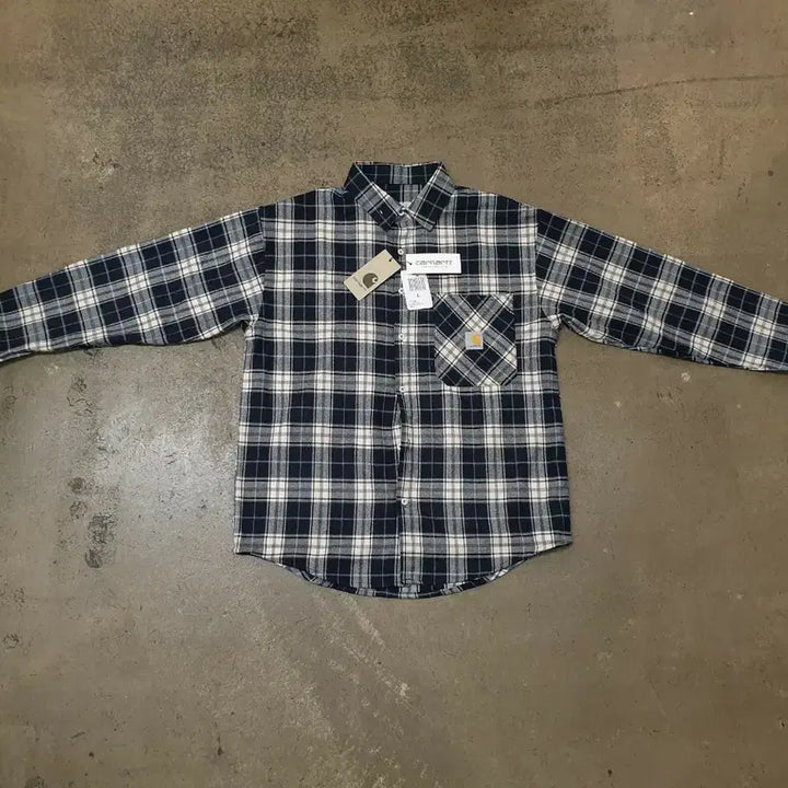 [BUNJANG] Carhartt WIP Check Pattern Nylon Polyester Shirt L / 칼하트 체크 플란넬 셔츠 M 새상품