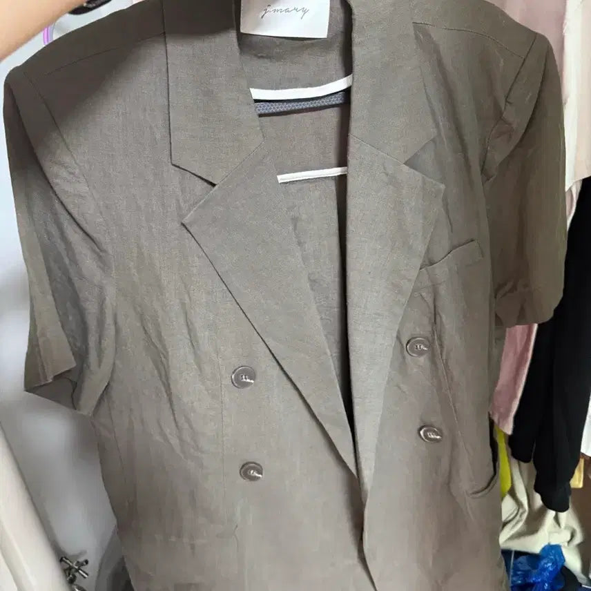 [BUNJANG] JUMARY Linen Double-Breasted Jacket / jumary 린넨 더블 브레스트 자켓
