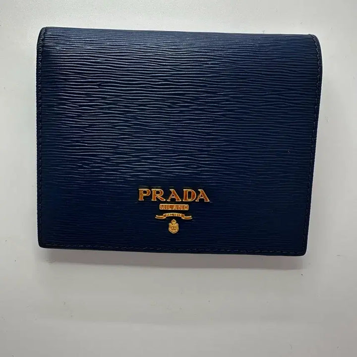 [BUNJANG] Prada Vitello Card Holder Navy / 정품 프라다 비텔로 카드지갑 네이비
