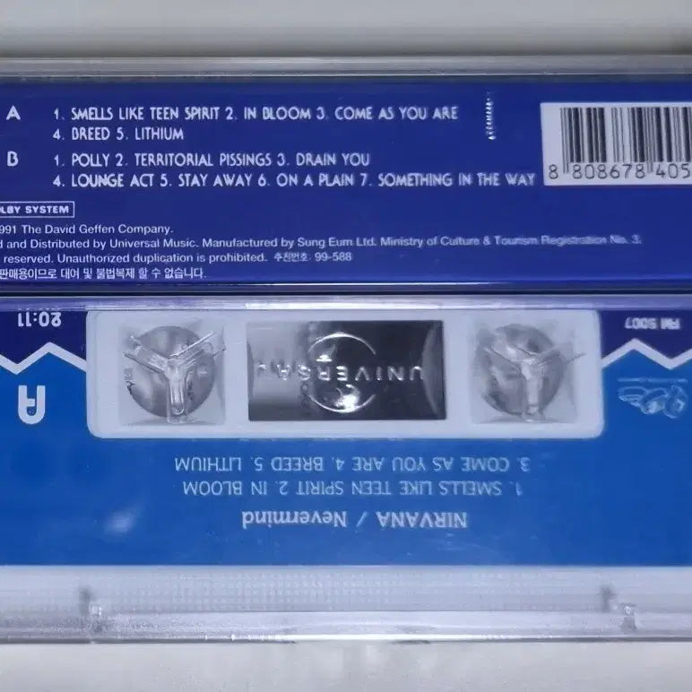 [BUNJANG] Nirvana 2nd Album Nevermind Unsealed Cassette Tape / 너바나 2집 Nevermind (미개봉 카세트테이프)