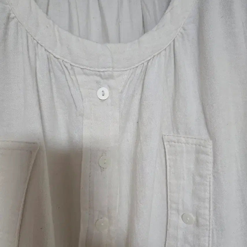 [BUNJANG] Premium Gauze Cotton Button Blouse / 고급 거즈면 단추 블라우스