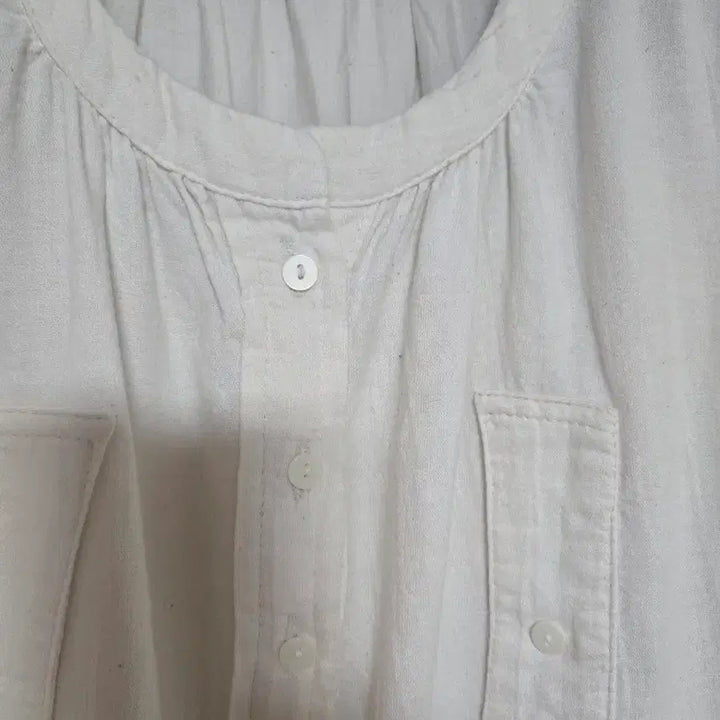 [BUNJANG] Premium Gauze Cotton Button Blouse / 고급 거즈면 단추 블라우스