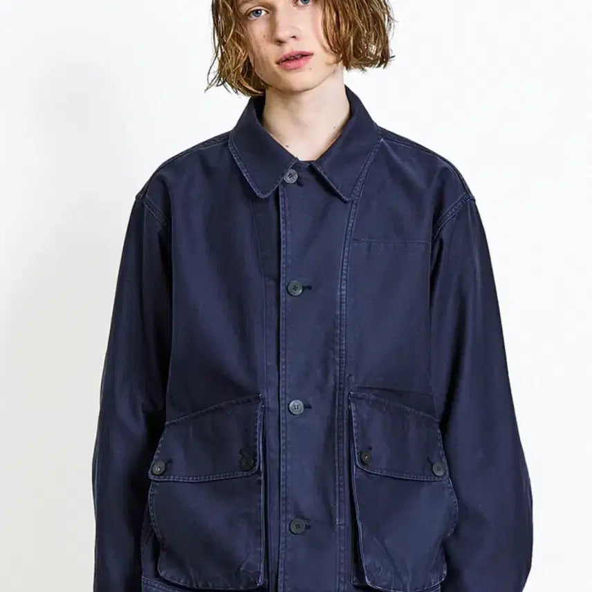 [BUNJANG] Document Sulfur-Dyed Back Satin Big Pocket Jacket XL / 도큐먼트 SULFUR-DYED 백 사틴 빅포켓 자켓 Xl