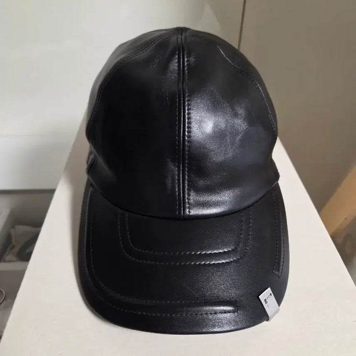 [BUNJANG] Alyx Black Genuine Lambskin Leather Baseball Cap / 알릭스 Alyx 블랙 리얼 양가죽 볼캡
