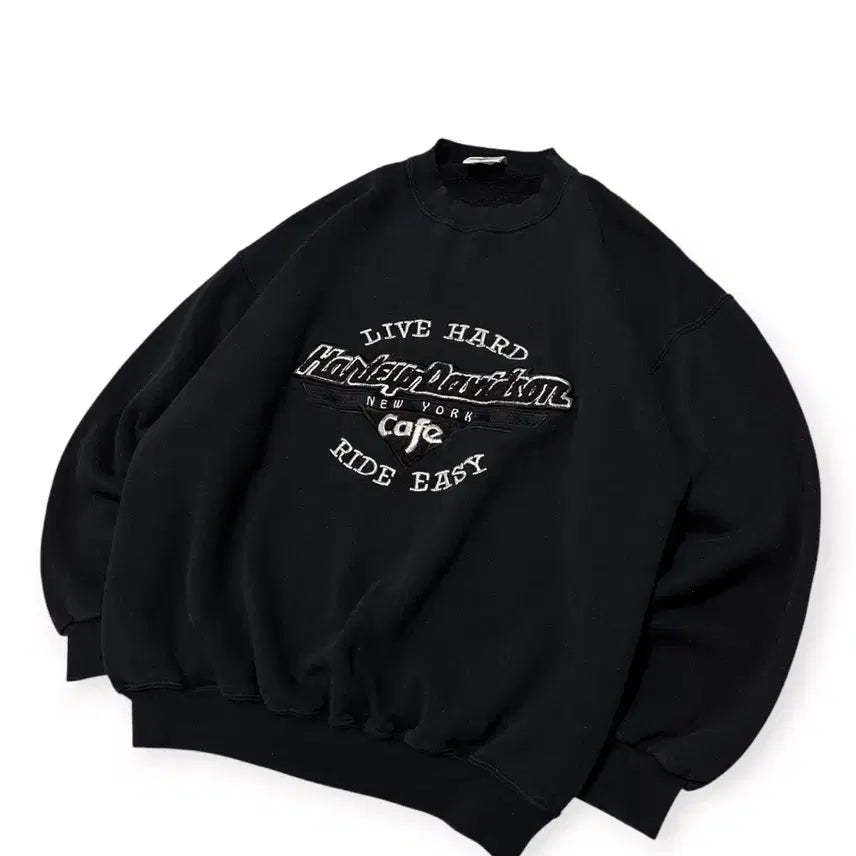 [BUNJANG] Harley-Davidson USA Black Sweatshirt / 할리데이비슨 usa 블랙 스웻셔츠