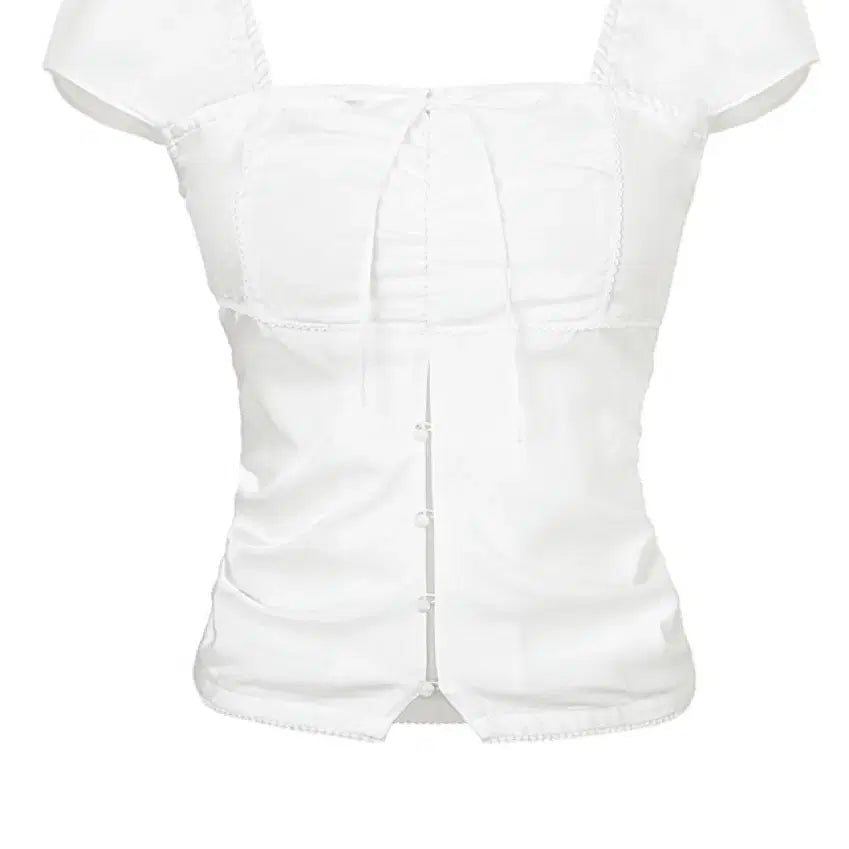 [BUNJANG] Pouring Your Shirring Blouse White / 포어링 유어 셔링 블라우스 화이트 your shirring blouse