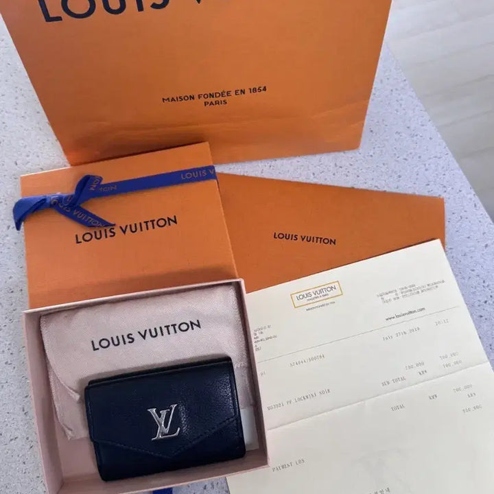 [BUNJANG] Louis Vuitton Lockme Mini Wallet Black Full Set / 정품 루이비통 락미 미니 반지갑 블랙 풀세트