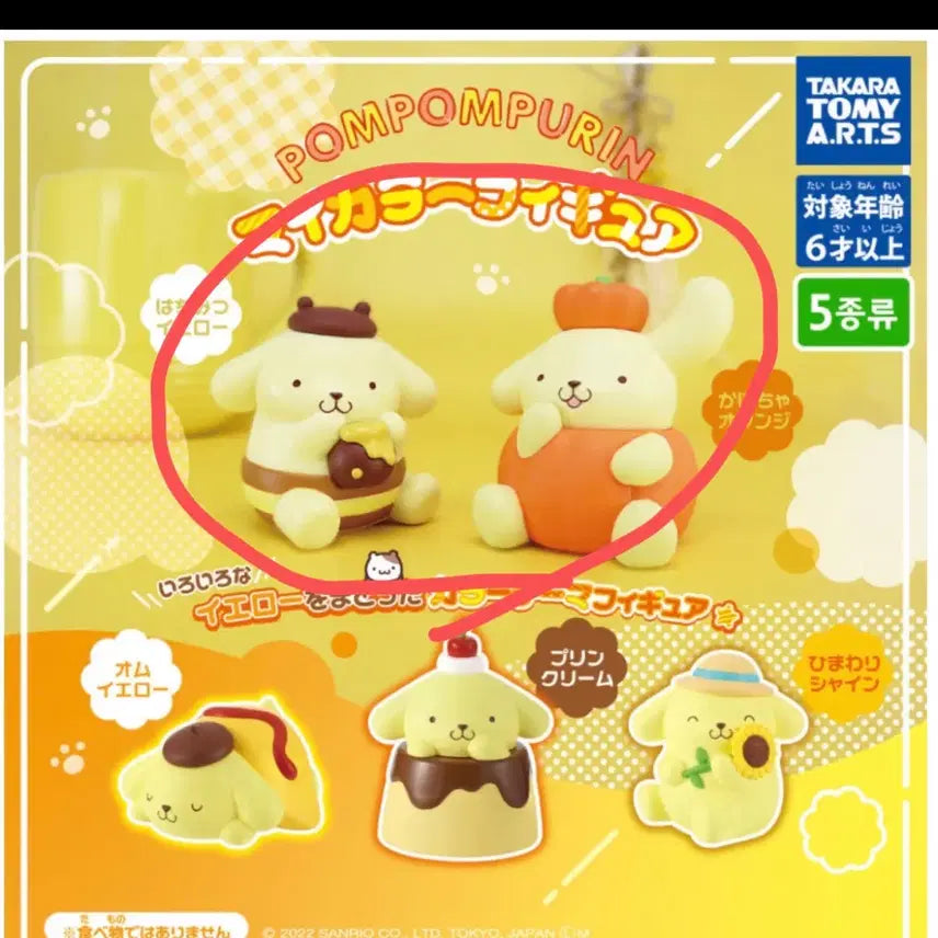 [BUNJANG] Sanrio Pompompurin My Melody Figure Bundle Set / 산리오 폼폼푸린 마이컬러 피규어 가챠 꿀벌 호박 일괄