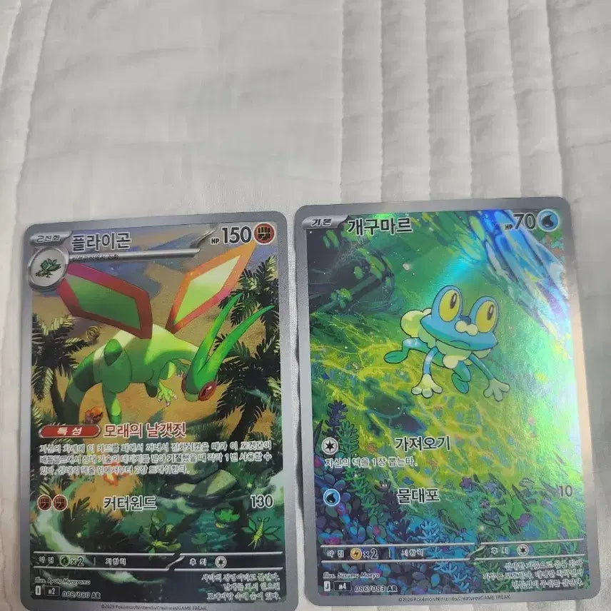 [BUNJANG] Flygon AR, Mudkip AR Trading Cards / 플라이곤 AR, 개구마르 AR