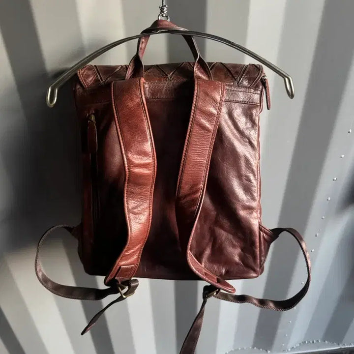 [BUNJANG] Vintage Leather Backpack / 빈티지 백팩