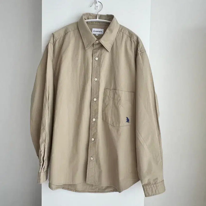 [BUNJANG] Espionage Oversized Oxford Shirt Mouse Embroidery / 에스피오나지 마우스 오버핏 셔츠