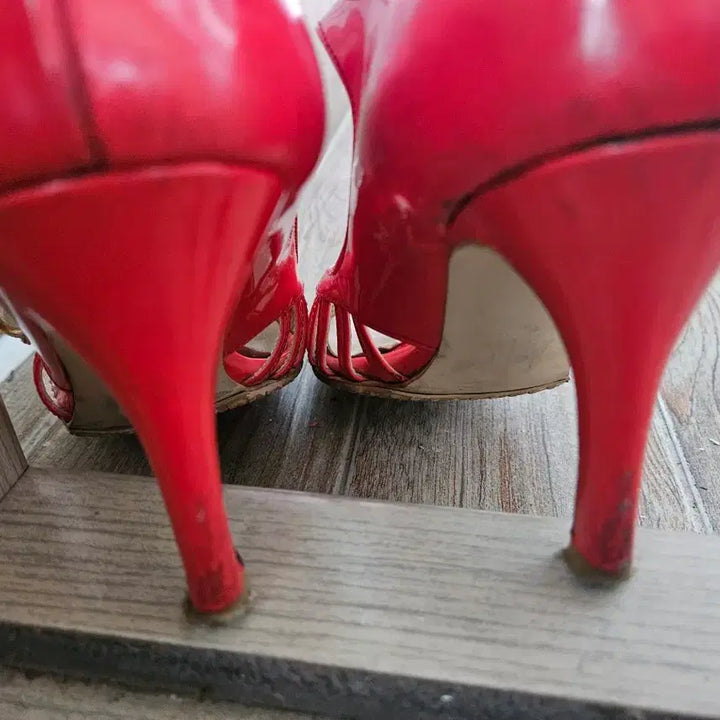 [BUNJANG] Anivee f. Enamel Strap Cage Heels (235) / [정품/레어] 아니베에프(Anivee f.) 에나멜 스트랩 케이지 힐