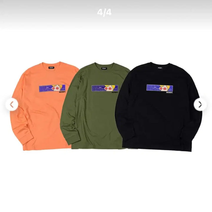 [BUNJANG] Nerdy NDY Error Long Sleeve T-Shirt S Light Orange / 널디 엔디와이 NDY 에러 롱 슬리브 티셔츠 S 라이트 오렌지