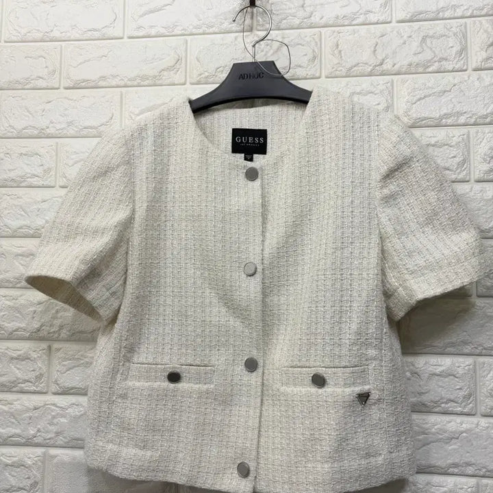 [BUNJANG] Guess Tweed Short Sleeve Jacket (M) / 게스 반팔 트위드 자켓 M