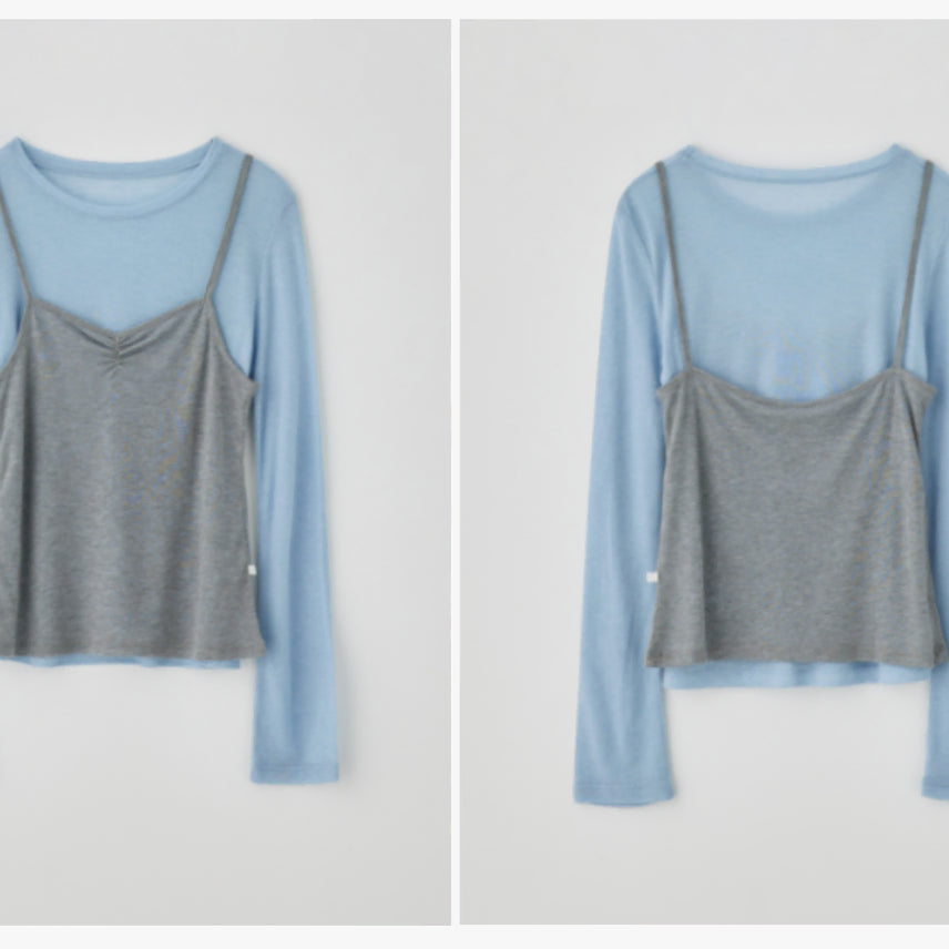 [BUNJANG] Thanat Shirring 2-Way Sleeve Top / 타낫 Shirring 2way sleeve top