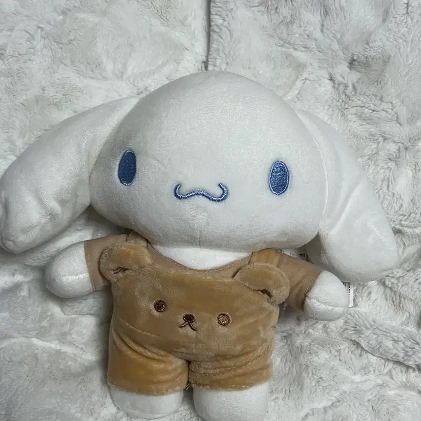 [BUNJANG] Sanrio Cinnamoroll Overalls Plush Doll / 산리오 시나모롤 멜빵 인형