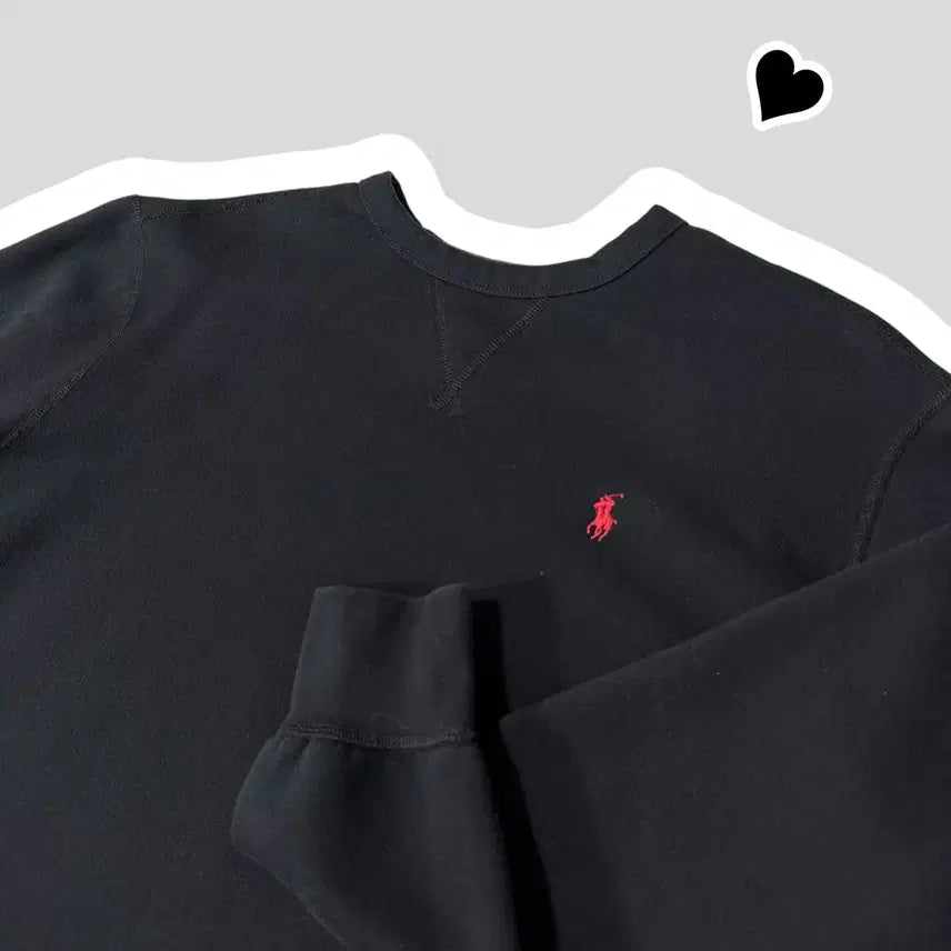 [BUNJANG] Polo Ralph Lauren New Black Sweatshirt / 신형 폴로 랄프로렌 블랙 맨투맨