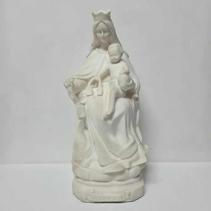 [BUNJANG] Carmel of Our Lady Madonna and Child Figurine / 가르멜의모후 인조대리석 32센티 크기  레진 성모자상 가톨릭 천주교