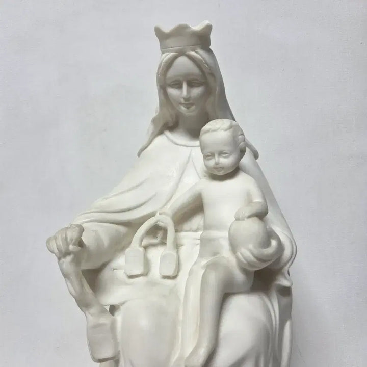 [BUNJANG] Carmel of Our Lady Madonna and Child Figurine / 가르멜의모후 인조대리석 32센티 크기  레진 성모자상 가톨릭 천주교