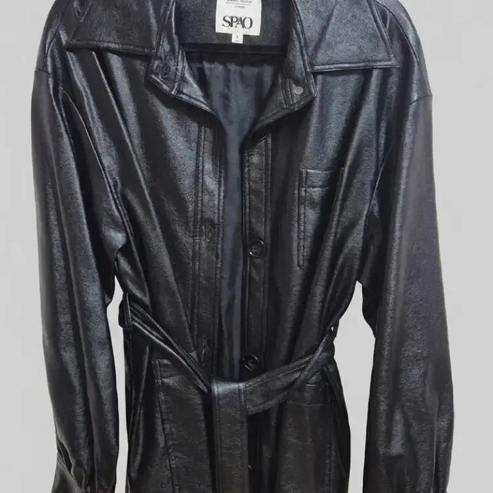 [BUNJANG] SPAO Black Leather Jacket / 스파오 가죽 자켓