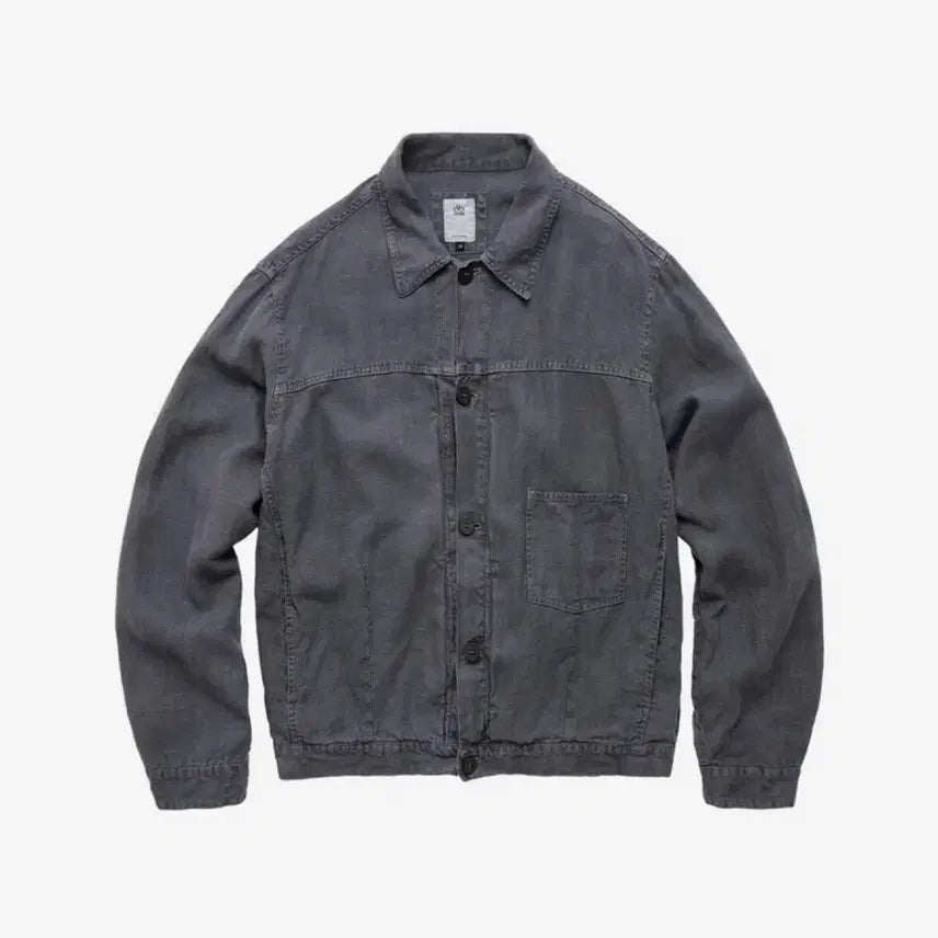 [BUNJANG] Politeu Linenn Trucker Jacket Blue / (4)폴리테루 린넨 트러커 자켓 블루