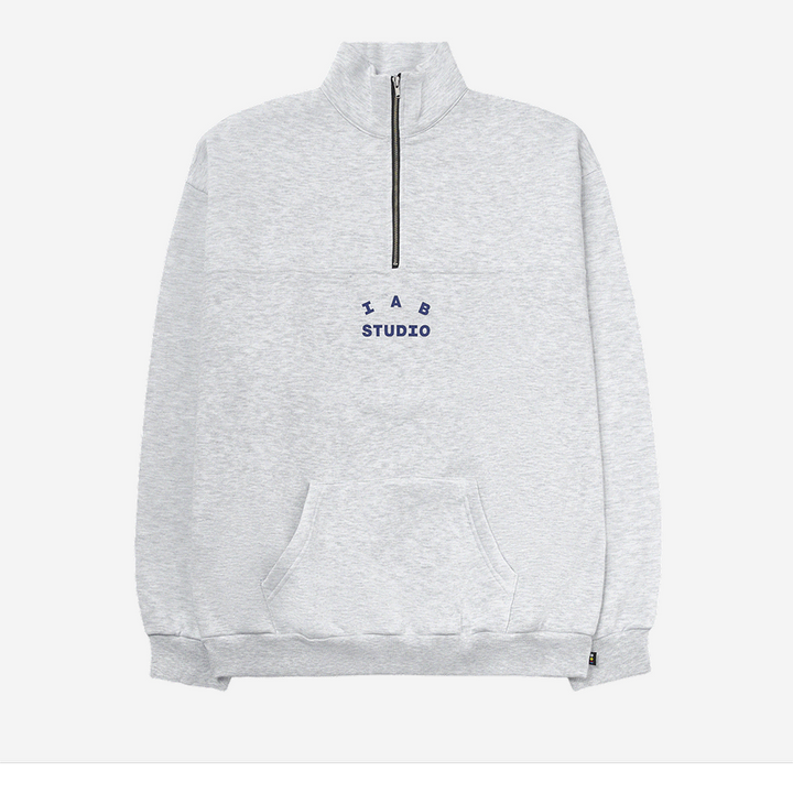 [BUNJANG] IAB STUDIO Half Zip Pullover Light Grey XL / 아이앱 스튜디오(IAB STUDIO) 하프 집 풀오버 라이트 그레이 XL
