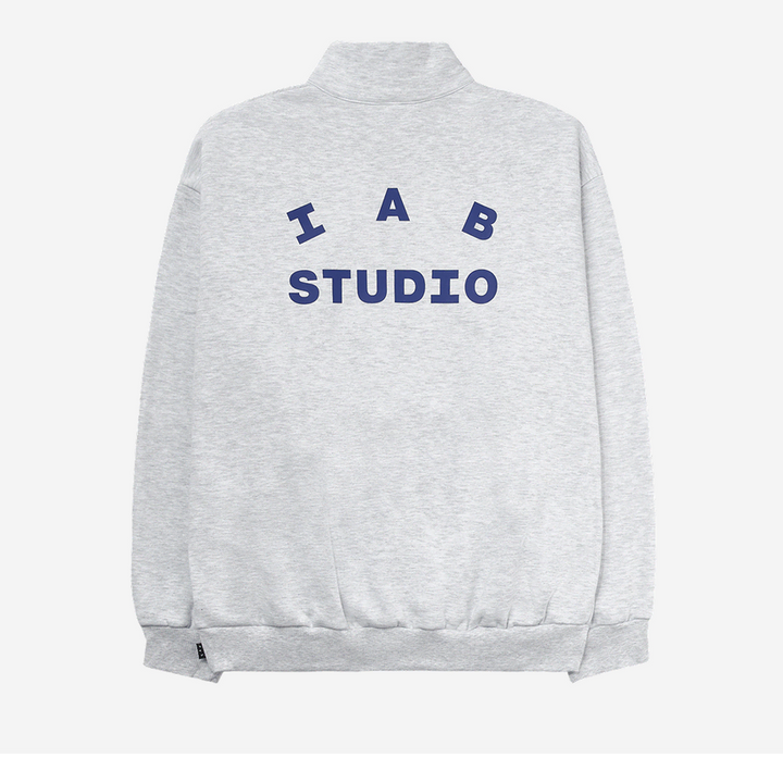 [BUNJANG] IAB STUDIO Half Zip Pullover Light Grey XL / 아이앱 스튜디오(IAB STUDIO) 하프 집 풀오버 라이트 그레이 XL