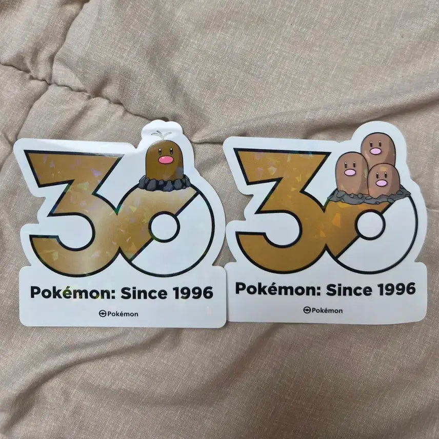 [BUNJANG] Alola Diglett Dugtrio 30th Anniversary Logo Sticker Bundle Set / 일괄) 알로라 디그다 닥트리오 페스타 30주년 로고 스티커 팝업 성수