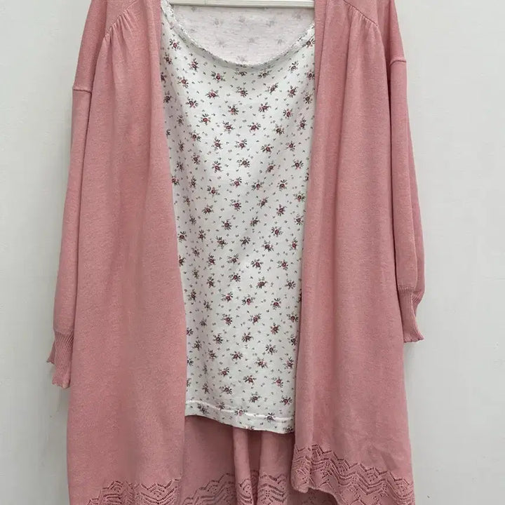 [BUNJANG] Hagumi Mori Girl Floral Pattern Midi Skirt Cardigan Coordinate Set / 일본빈티지 봄 하구미 모리걸 가디건 플라워패턴 미디스커트 코디세트