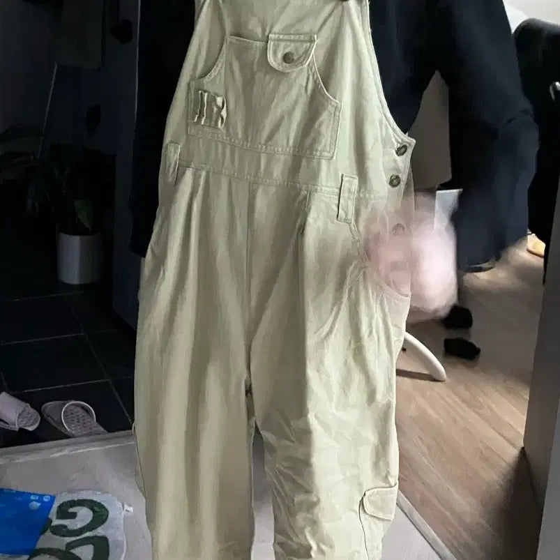 [BUNJANG] Beige Farmer Overalls / 멜빵바지