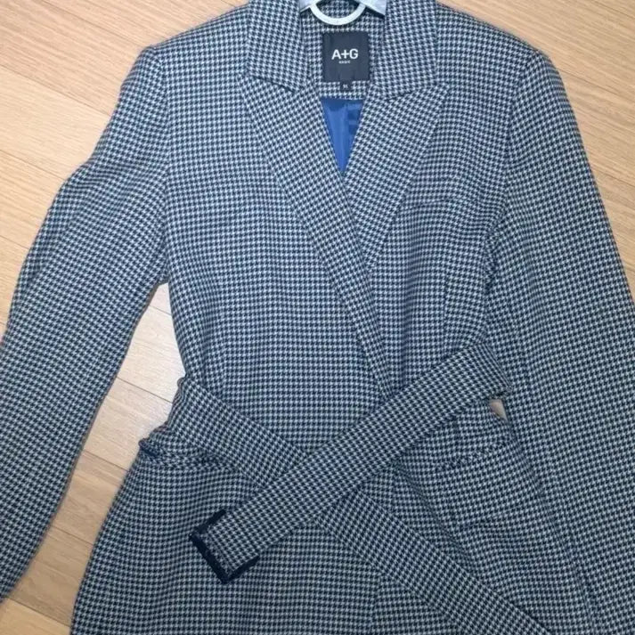 [BUNJANG] A+G Check Belt Tailored Jacket / A+G 체크 벨트 테일러드 자켓 55