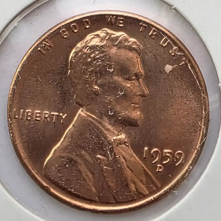 [BUNJANG] 1959-D Lincoln Cent Uncirculated Penny / 링컨 1센트 1959_D 년도 미사용 페니