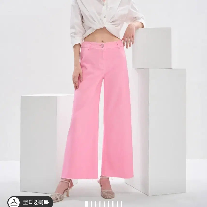 [BUNJANG] Time Wide Leg Denim Pants / 한섬(타임)와이드 데님 바지