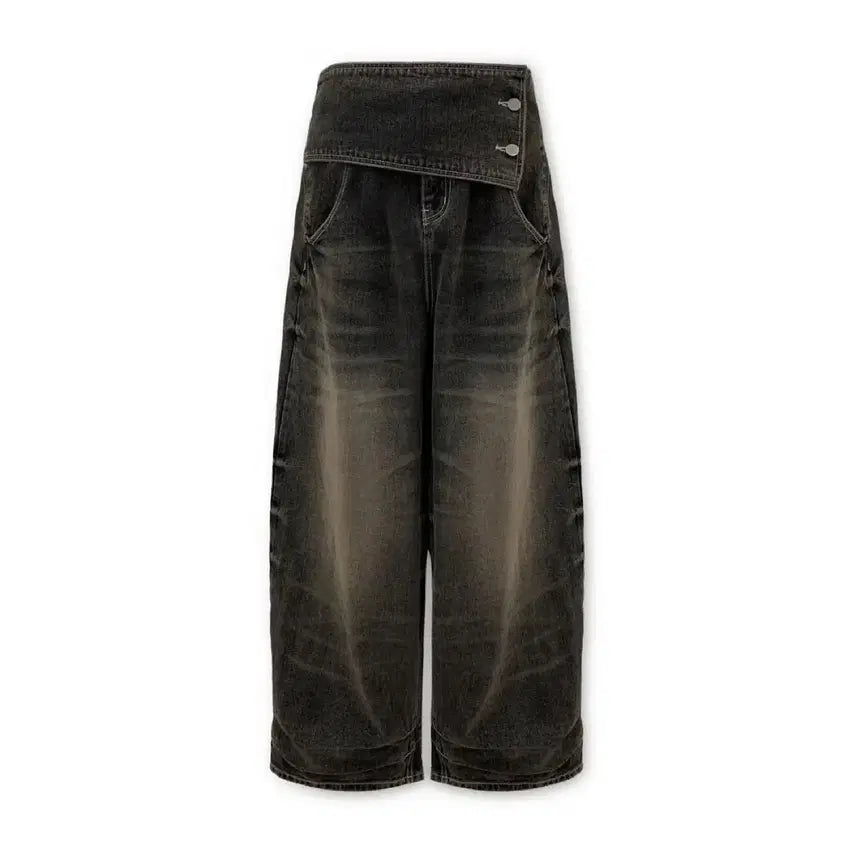 [BUNJANG] Big Belt Washing Denim Pants / 0104 빅 벨트 워싱 데님 팬츠