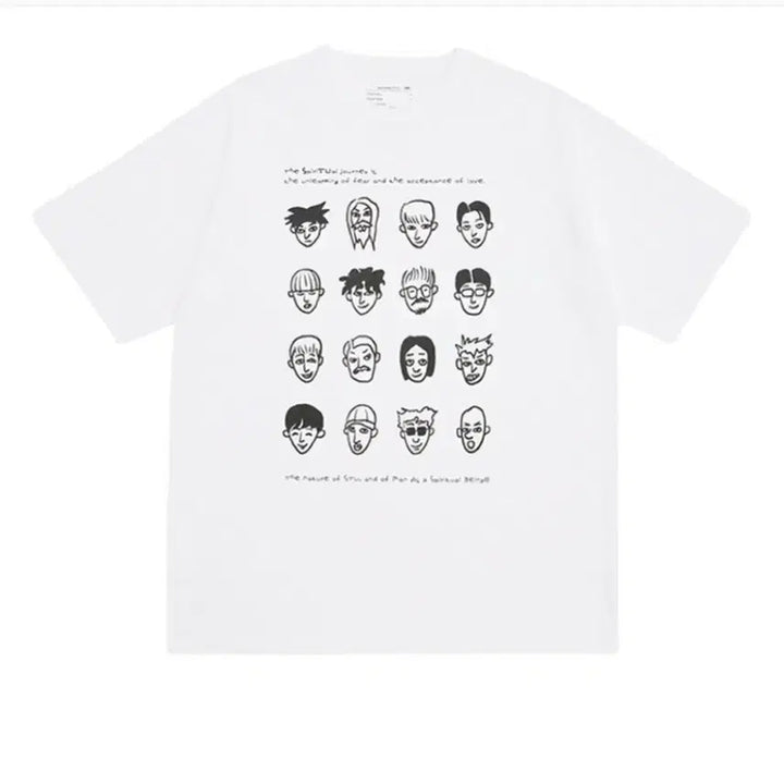 [BUNJANG] STU Printed Character T-Shirt (M) / [M] STU 프린팅 캐릭터 티셔츠 반팔