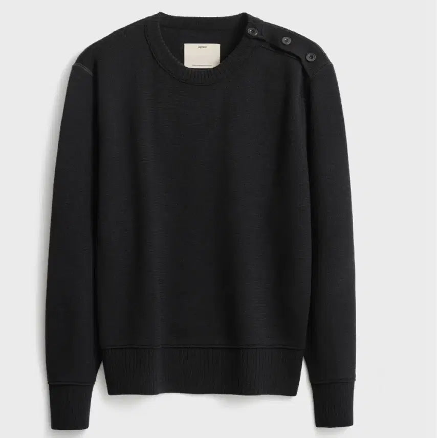 [BUNJANG] Pottery Wool Shoulder Button Crewneck Knit M / [포터리] 울 숄더 버튼 크루넥 니트 M
