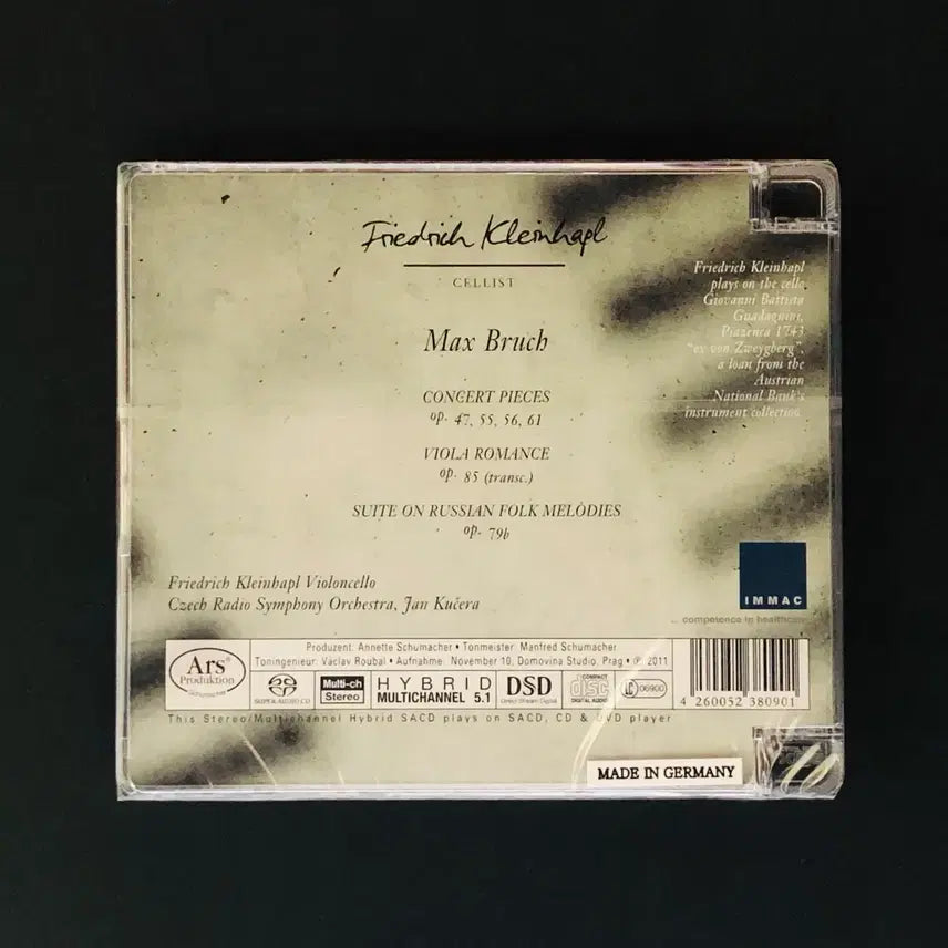 [BUNJANG] Friedrich Kleinhapl / Max Bruch: Pieces for Violoncello and Orchestra (Sealed) / [CD미개봉] 클라인하플 / 브루흐: 첼로와 오케스트라를 위한 작품집